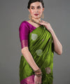 Parrot Banarasi Silk Saree | Traditional Wedding Wear