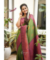 Parrot Banarasi Silk Saree | Traditional Wedding Wear