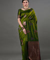 Parrot Banarasi Silk Saree | Wedding & Festive Wear