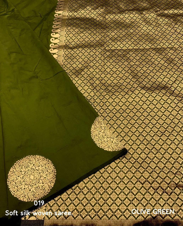 Parrot Banarasi Silk Saree | Wedding & Festive Wear