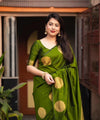 Parrot Banarasi Silk Saree | Wedding & Festive Wear