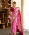 Pastel Pink Banarasi Silk Saree | Ethnic Wear for Women