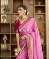 Pastel Pink Banarasi Silk Saree | Ethnic Wear for Women