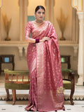 Peach Banarasi Silk Saree | Ethnic Wear for Women