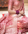 Peach Banarasi Silk Saree | Ethnic Wear for Women