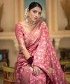 Peach Banarasi Silk Saree | Ethnic Wear for Women