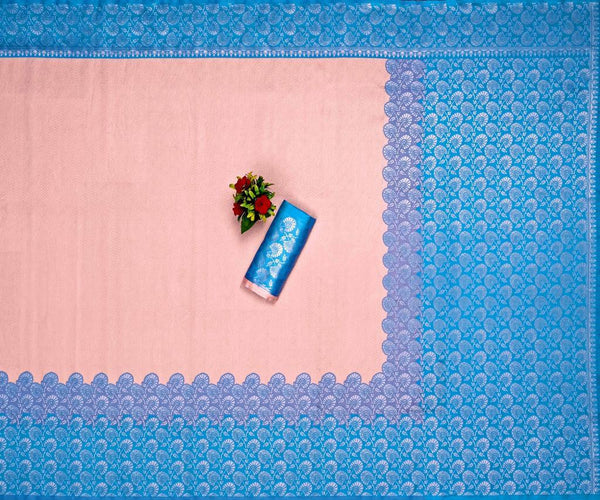 Peach Banarasi Silk Saree | Festive & Party Wear