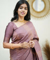 Peach Banarasi Silk Saree | Festive & Party Wear