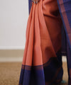 Peach Kanjivaram Silk Saree | Traditional Zari Weave