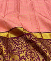 Peach Kanjivaram Silk Saree | Wedding & Reception Wear