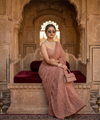 Peach Rangoli Crush Saree with Sequin Bits Blouse | RD VIAANA