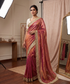 Peach Space Satin Sequence Work Saree for Party & Wedding | RD APEXA