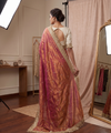 Peach Space Satin Sequence Work Saree for Party & Wedding | RD APEXA