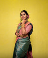 Peacock Green Banarasi Silk Saree | Festival & Ceremony Wear