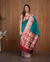 Peacock Jacquard Silk Saree | Wedding & Reception Wear
