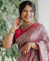 Pink Banarasi Silk Saree | Bridal & Festive Wear