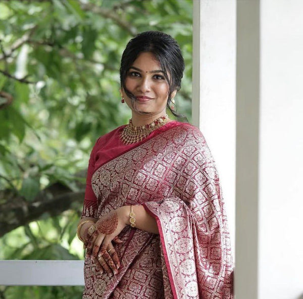 Pink Banarasi Silk Saree | Bridal & Festive Wear