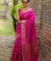 Pink Banarasi Silk Saree | Ethnic Wear for Women