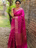 Pink Banarasi Silk Saree | Ethnic Wear for Women