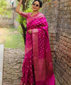 Pink Banarasi Silk Saree | Ethnic Wear for Women