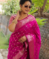 Pink Banarasi Silk Saree | Ethnic Wear for Women