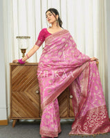 Pink Banarasi Silk Saree | Festival & Ceremony Wear