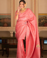 Pink Banarasi Silk Saree | Festival & Ceremony Wear