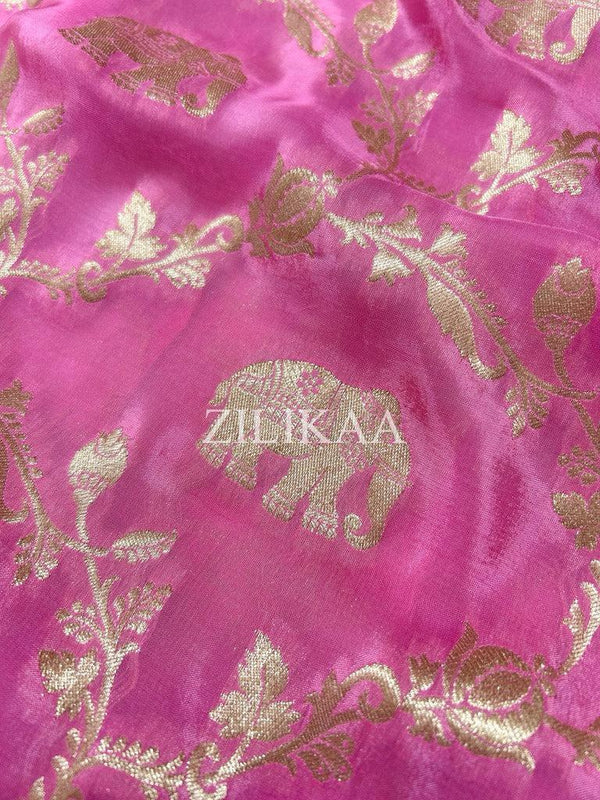Pink Banarasi Silk Saree | Festival & Ceremony Wear