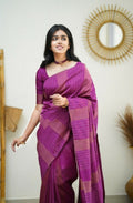 Pink Banarasi Silk Saree | Festive & Party Wear