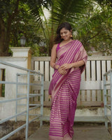 Pink Banarasi Silk Saree | Festive & Party Wear