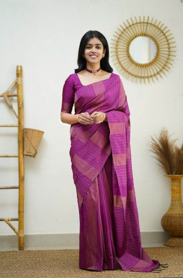 Pink Banarasi Silk Saree | Festive & Party Wear