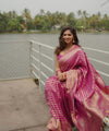 Pink Banarasi Silk Saree | Festive & Party Wear
