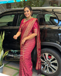 Pink Banarasi Silk Saree | Traditional Wedding Wear