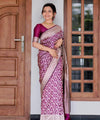 Pink Banarasi Silk Saree | Traditional Wedding Wear