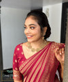 Pink Banarasi Silk Saree | Traditional Wedding Wear