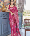 Pink Banarasi Silk Saree | Wedding & Reception Wear