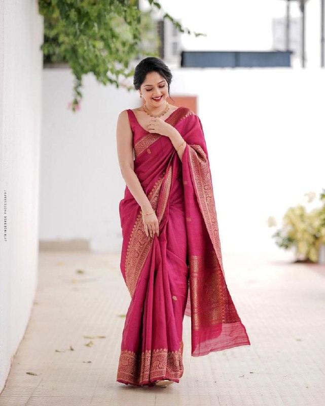 Pink Banarasi Silk Saree | Wedding & Reception Wear
