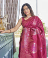 Pink Banarasi Silk Saree | Wedding & Reception Wear