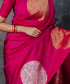 Pink Banarasi Silk Saree | Wedding & Reception Wear