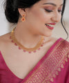 Pink Banarasi Silk Saree | Wedding & Reception Wear