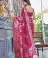 Pink Banarasi Silk Saree | Wedding & Reception Wear