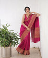 Pink Banarasi Silk Saree | Wedding & Reception Wear