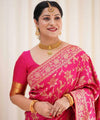 Pink Banarasi Silk Saree | Wedding & Reception Wear