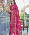 Pink Banarasi Silk Saree | Wedding & Reception Wear
