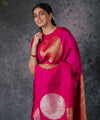 Pink Banarasi Silk Saree | Wedding & Reception Wear