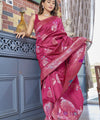 Pink Banarasi Silk Saree | Wedding & Reception Wear