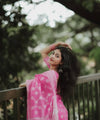 Pink Cotton Saree | Comfort Handloom Weave