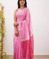 Pink Cotton Saree | Ethnic Wear for Women