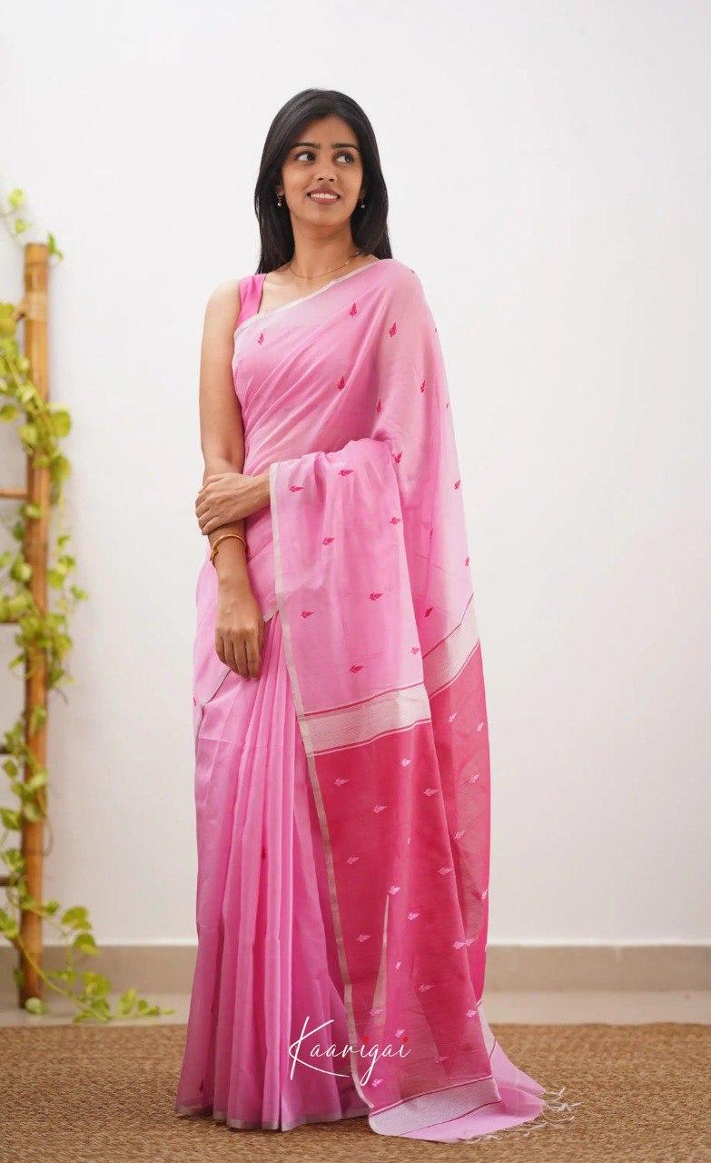 Pink Cotton Saree | Ethnic Wear for Women