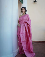 Pink Cotton Saree | Everyday Ethnic Wear